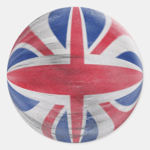 20 small stickers Union Jack distressed flag