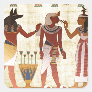 20 square stickers ancient egyptian tomb painting