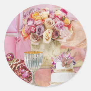 20 Stickers in Shades of Pink