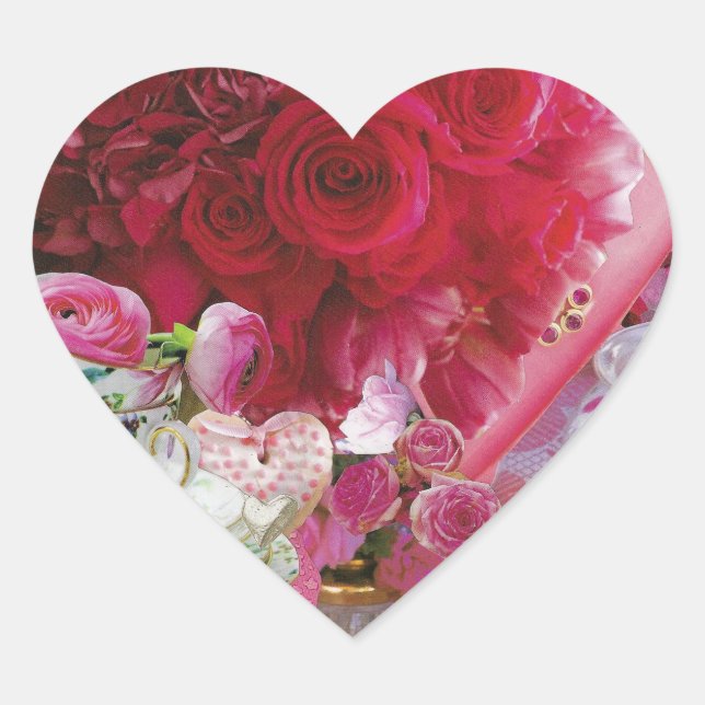 20 Stickers Roses with China Teacup (Front)