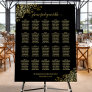 20 Table Frilly Black & Gold Wedding Seating Chart Foam Board