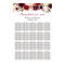 20 Tables Burgundy Floral Wedding Seating Chart