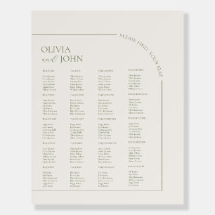 20 Tables Linen Minimalist Arch Seating Chart Foam Board