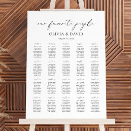 20 Tables Simple Our Favorite People Seating Chart