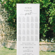 20 Tables Welcome Seating Chart