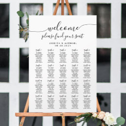 20 Tables Welcome Wedding 200 Guests Seating Chart Foam Board