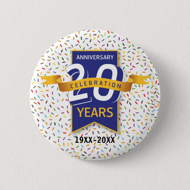 20 th ANNIVERSARY Design Button (Front)