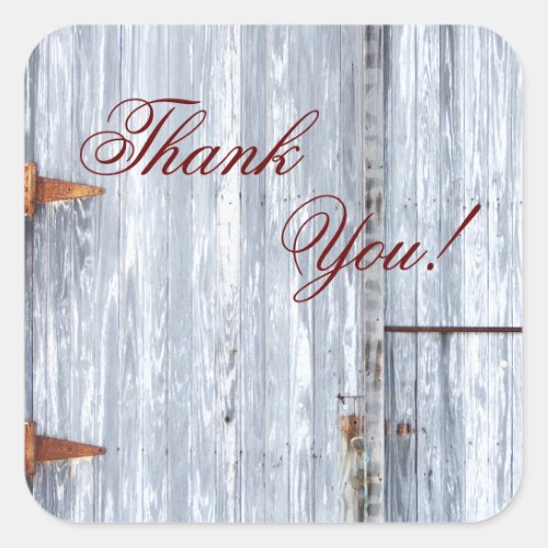 20 Thank You Stickers White Wash Wood Barn Door Co