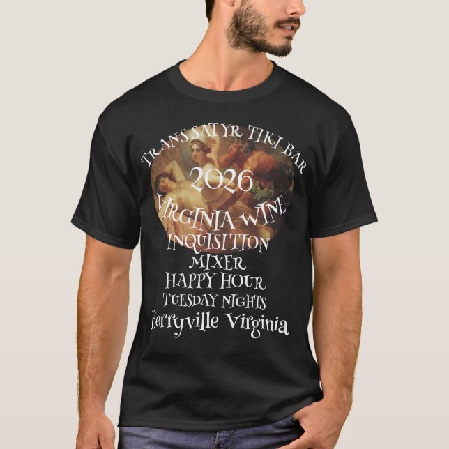 20## TRANS SATYR TIKI Bar Happy HOUR T-Shirt (Front)
