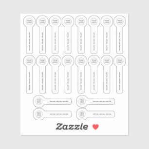 20 Transparent White Lip Balm Safety Seals Sticker