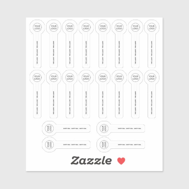 20 Transparent White Lip Balm Safety Seals Sticker (Sheet)