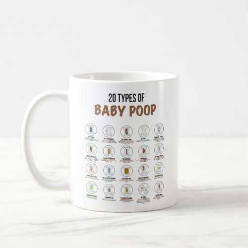 20 Types of Baby Poop 11oz Coffee Mug