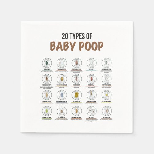 20 Types of Baby Poop 50 Paper Napkins