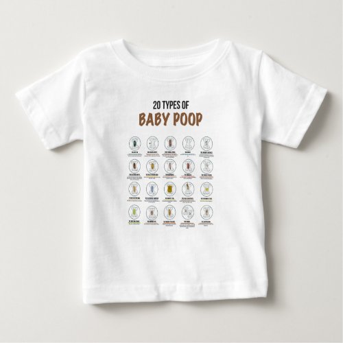 20 Types of Baby Poop t_Shirt 6mos