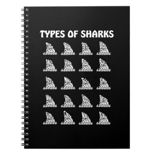 20 types of sharks fin shark marine biology notebook