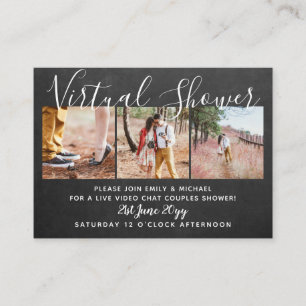 20 Virtual Shower PHOTO Wedding Live Chat Budget Advice Card