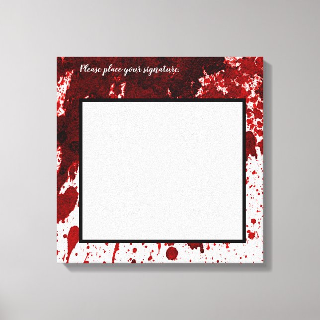 20"x20" Signature Canvas Blood Splatter Vampire Go Print (Front)