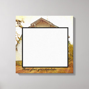 20"x20" Signature Canvas Sunset Barn Country Rusti Print