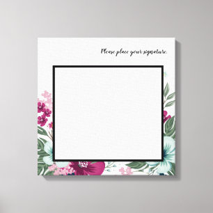 20"x20" Signature Canvas Tropical Flowers on White Print