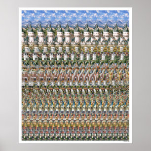 20"x24" "Neuschwantstein Castle" 3D Poster