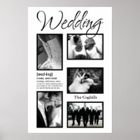 20"x30" 5 Slot Personalized Wedding Collage Montag