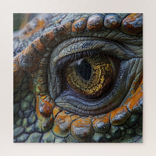 20" x 20" Triceratops Eye, 676 pieces,  Jigsaw Puzzle (Vertical)