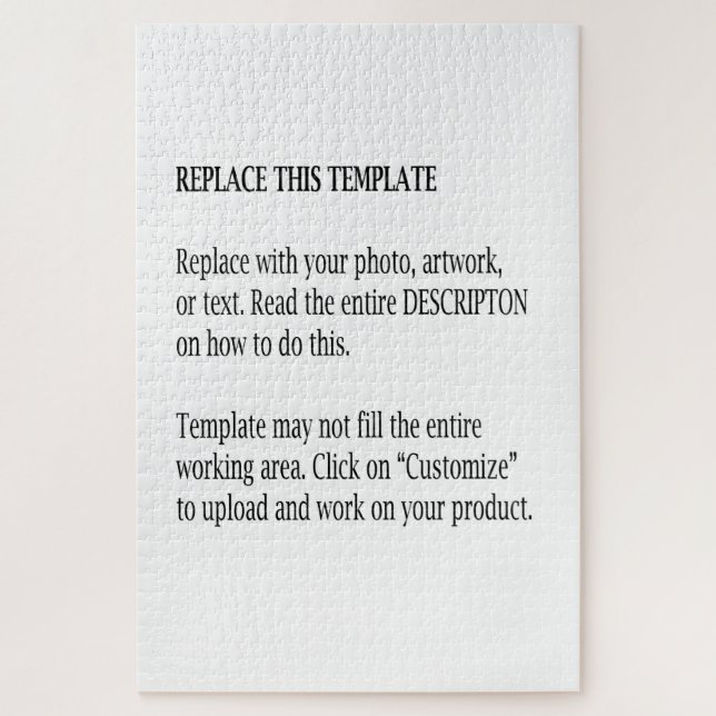 20" x 30" 1,014 Pieces Add Picture or Artwork Jigsaw Puzzle (Vertical)