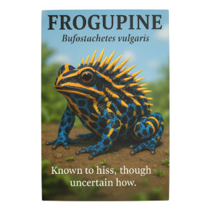 20'' x 30'' Frogupine Mashup Metal Print