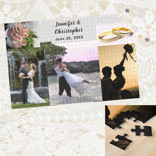 20 x 30 Personalized Bride & Groom Add Your Photos Jigsaw Puzzle (20 x 30 Personalized Bride & Groom Add Your Photos Jigsaw Puzzle)