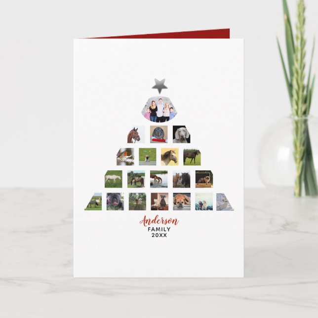 20 x Photo Collage Christmas Instagram Avatars Card (Front)
