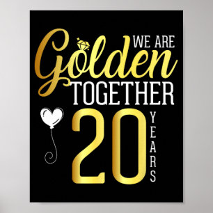 20 Year 20th Anniversary Shirts For Couples Husban Poster