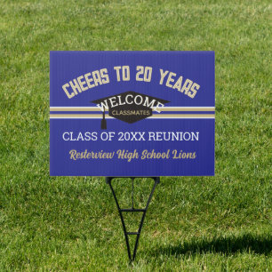 20 Year Class Reunion Yard Sign