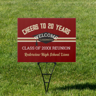 20 Year Class Reunion Yard Sign