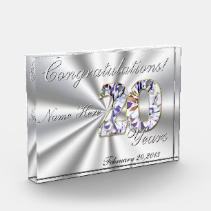 20 Year Congratulations Acrylic Award
