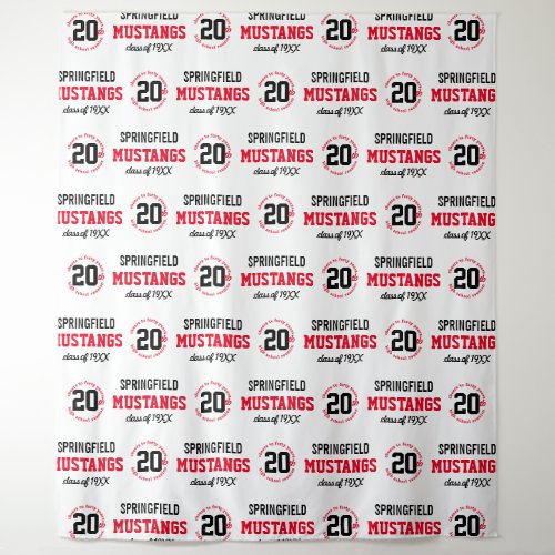 20 Year High School Reunion Step Repeat Backdrop