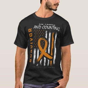 20 Year Leukemia Cancer Survivor Gifts Orange Awar T-Shirt