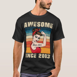 20 Year Old Awesome Since 2003 20th Birthday Wome T-Shirt