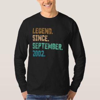 20 Year Old Legend Since September 2002 20th Birth T-Shirt