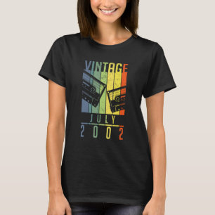 20 Year Old Vintage July 2002  20th Birthday T-Shirt