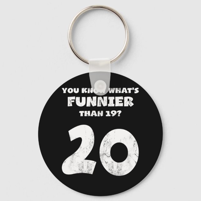 20 Year Old You Know What's Funnier 19 Keychain (Front)