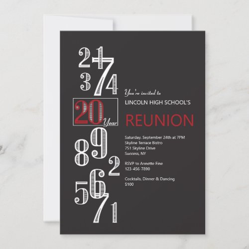 20 Year Reunion Invitation