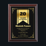 20 Year Work Anniversary | Employee Appreciation Award Plaque<br><div class="desc">20-year work anniversary quotes award,  for Employee Appreciation. personalized gift</div>