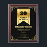 20 Year Work Anniversary | Employee Appreciation Award Plaque<br><div class="desc">20-year work anniversary quotes award,  for Employee Appreciation. personalized gift</div>