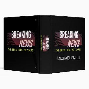 20 Year Work Anniversary Twentieth Employee 3 Ring Binder