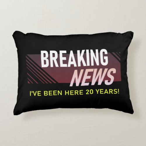 20 Year Work Anniversary Twentieth Employee Accent Pillow