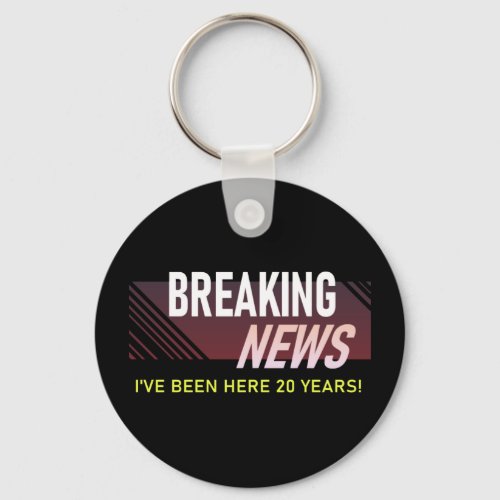 20 Year Work Anniversary Twentieth Employee Keychain
