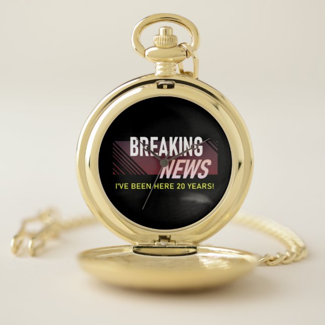 20 Year Work Anniversary Twentieth Employee Watch (Inside)