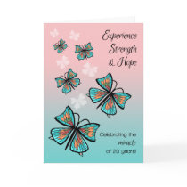 20 Years 12 Step Addiction Recovery Birthday Card
