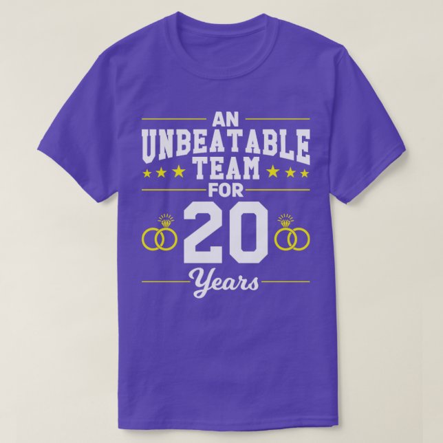 20 years 20th Wedding Anniversary Gift  T-Shirt (Design Front)