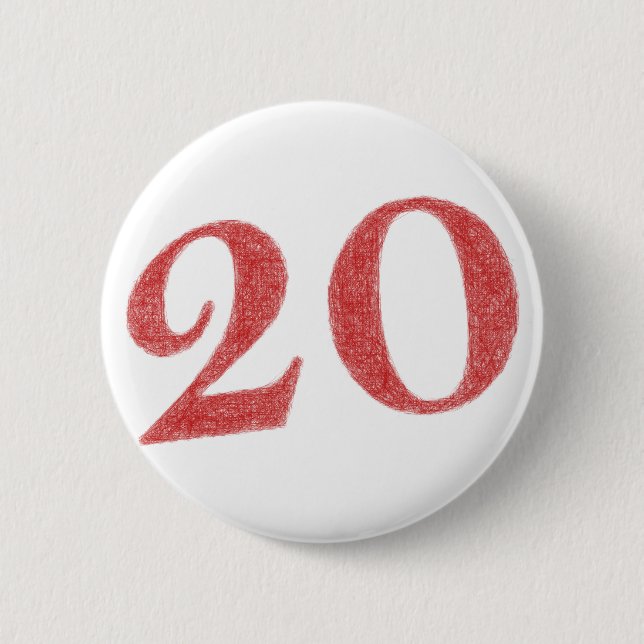 20 years anniversary pinback button (Front)